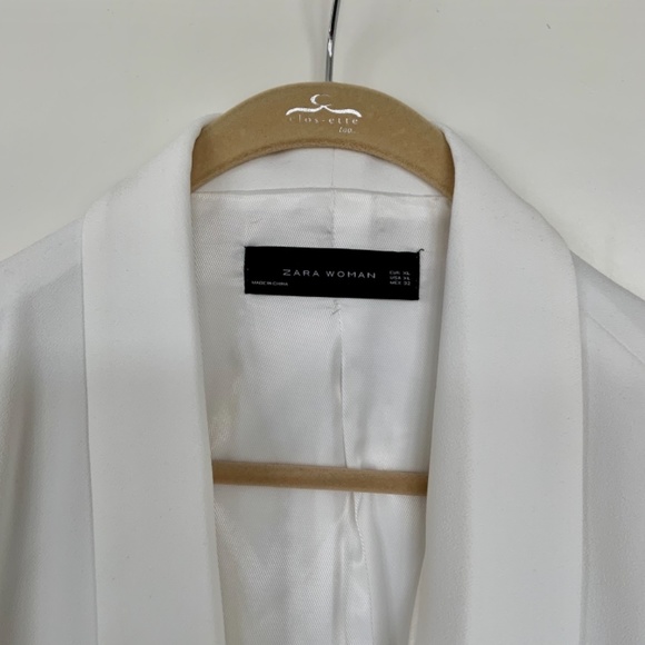 ‼️SOLD‼️ ZARA White Blazer XL - Picture 2 of 4